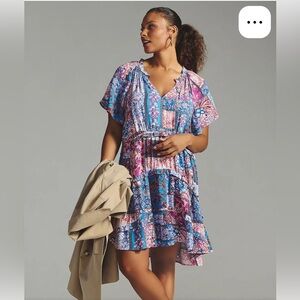 BY ANTHROPOLOGIE Robin Tiered Mini Dress